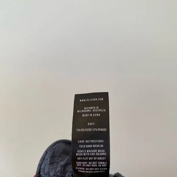 ALLFENIX Navy Longline High Neck Snake Print Sports Bra Size Large - Picture 6 of 8